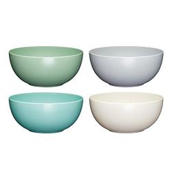 Kitchen Craft Colourworks Unbreakable Melamine Bowls, 15 cm (6") - Classics Colours (Set of 4)