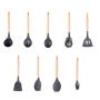 JunbosiKitchenware 9-Piece Silicone Kitchenware Non-Stick Special Silicone Shovel Kitchen High Temperature Cooking Spoon Shovel Tool