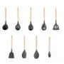 JunbosiKitchenware 9-Piece Silicone Kitchenware Non-Stick Special Silicone Shovel Kitchen High Temperature Cooking Spoon Shovel Tool