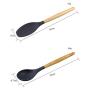 Silicone Kitchenware Set 9 Piece Set Of Wooden Handle Silicone Cookware, Non-Stick Pan Silicone Shovel Food Grade Silicone Kitchen Spoon Colander