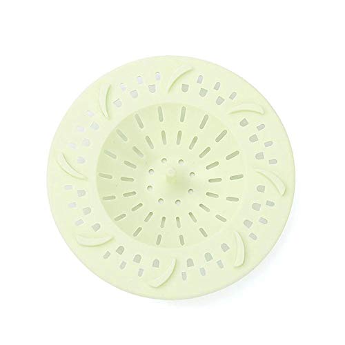 Qinlee Sink Strainer Plug 98mm Kitchen Sink Waste Strainer Plug Silicone Strainer Plug for Kitchen/Bathroom(Green)