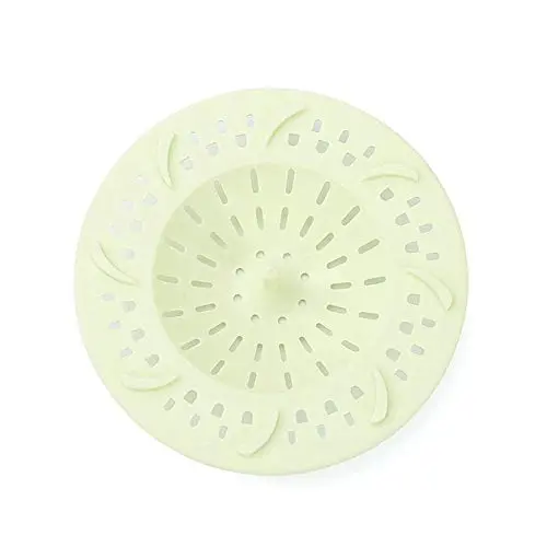 Qinlee Sink Strainer Plug 98mm Kitchen Sink Waste Strainer Plug Silicone Strainer Plug for Kitchen/Bathroom(Green)