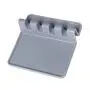BESTONZON Silicone Utensil Rest Square Heat Resistant Ladle Fork Mat Spoon Rest Kitchenware Drying Mat Grey 2pcs