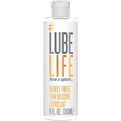 #Lubelife Thin Silicone Based Long Lasting Lubricant, 8 Oz Intimate Lube for Sensitive Skin - for Men, Women and Couples (Free of Parabens and Glycerin; Water Resistant)