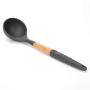 Non-Slip Cookware, Silicone Kitchenware Non-Stick Kitchen Cookware with Beech Handle - Soup Spoon