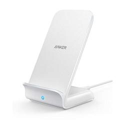 Anker Wireless Charger, PowerWave 7.5 Stand, Qi-Certified, Fast Charging iPhone 11, 11 Pro, 11 Pro Max, XR, Xs Max, Xs, X, 8, 8 Plus, Samsung Galaxy S10 S9 S8, Note 10 Note 9 (No AC Adapter) - White