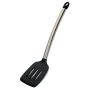 Elite KitchenwareTM Stainless Steel Kitchen Utensils, 8 Piece Silicone Cooking Utensil Set With Turner Spatula, Serving Spoon, Pasta Server, Flex Spatula, Deep Ladle, 2 Stage Whisk, Strainer & Tongs