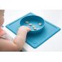 ezpz Mini Bowl - One-Piece Silicone placemat + Bowl (Blue)
