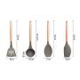 JunbosiKitchenware Handle Silicone Cooking Spoon Shovel 9 Piece Set Nonstick Cookware High Temperature Silicone Kitchenware Set Silicone Shovel