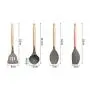 JunbosiKitchenware Handle Silicone Cooking Spoon Shovel 9 Piece Set Nonstick Cookware High Temperature Silicone Kitchenware Set Silicone Shovel