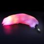 Gothing LED Light Bu~tt Plùg Silicone Insert Stopper Smooth Six Toy Game Cosplay with Faux Fox Tail