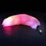 Gothing LED Light Bu~tt Plùg Silicone Insert Stopper Smooth Six Toy Game Cosplay with Faux Fox Tail