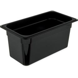 Carlisle 3066203 StorPlus Third Size Food Pan, Polycarbonate, 6" Deep, Black