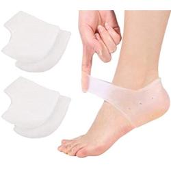 VivoFoot Gel Heel Protectors,Heel Pain and Cracked Heels Relief for Men and Women (2 Pairs)