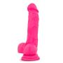 Blush Ruse 7.5 Inch Silicone Dildo, Thick, Girthy, Suction Cup, Strap On Harness Compatible, Sex Toy for Women