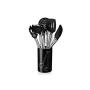 9Pcs Silicone Kitchenware Cooking Spoon Soup Ladle Egg Spatula Kitchen Tools Cooking Utensil Set Dinnerware Tools,Black