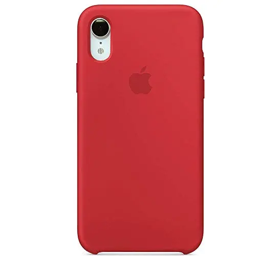 iPhone iPhone XR Liquid Silicone Case Fits iPhone XR (6.1 inch), Gel Rubber Protection Shockproof Cover Case with Soft Microfiber Cloth Lining Cushion (Red)