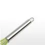 Manual Egg Beater Stainless Steel Kitchen Egg Beater 10 Inch Milk Bubbler Silicone Kitchenware (Color : Green)