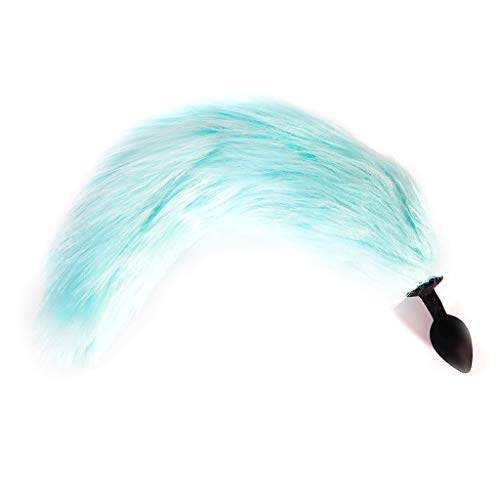 Gothing LED Light Bu~tt Plùg Silicone Insert Stopper Smooth Six Toy Game Cosplay with Faux Fox Tail