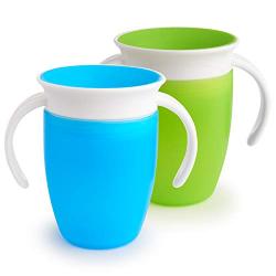 Munchkin Miracle 360 Trainer Cup, Green/Blue, 7 Ounce, 2 Count