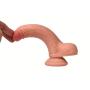 Double Layered Silicone Dildo, G Spot Hyper Realistic Premium Penis Sex Toy with Suction Cup, Insertable 5.3 inches/Width 1.4 inches-Size: S