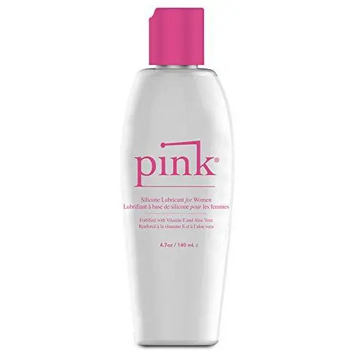 Pink Silicone Lubricant - Hypoallergenic Silicone-Based Lubricant Enriched with Aloe Vera & Vitamin E for Maximum Comfort and Long-Lasting Lubrication (4.7 Fluid Ounce - 140 Milliliter)