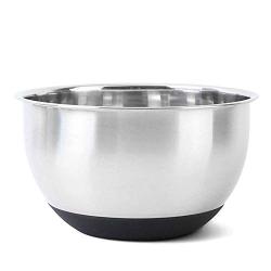 Stainless Steel Mixing Bowl with Ergonomic Non-Slip Silicone Base Professional Kitchenware (Size : M)