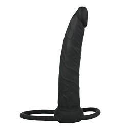 Silicone Double Penetration Cock Ring Penis Enhancer Dildo Sex Toy