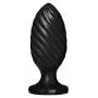 Doc Johnson Platinum Premium Silicone - The Swirl - 5 in. Long and 2 in. Wide - Silicone Butt Plug - Anal Toy - Black