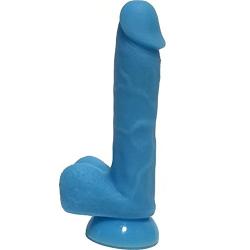 Rascal Toys Player Glow Dual Layer Silicone Dong, Blue, 6.5 Inch