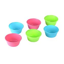 Bakerpan Silicone Mini Cake Pan, Large Muffin Cup, 3 1/2 Inch Baking Cups, Set of 6