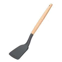 Silicone Cooking Utensils Wood Handle Silicone Kitchenware Non-Stick Cooking Utensils - Pot Shovel