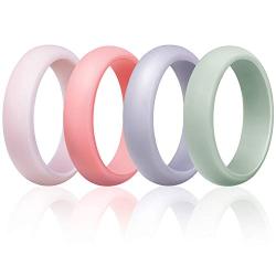 Egnaro Silicone Wedding Ring for Women, Womens Rubber Engagement Ring, Multiple Pack, Great Replacement