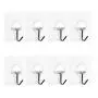MOVEmen Hook Up 8pc Strong Transparent Suction Cup Sucker Wall Hooks Hanger for Kitchen Bathroom Drain Rack Hanger Washing Rack Mop Holder Coat Rack Wallet Handbag Hook Kitchenware Storage Rack