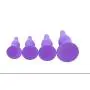 Bbshop 4PCS 100% Medical Grade Silicone Purple Anal Butt Plug Fetish Sex Toy for Men and Women.