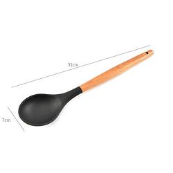SKYyao Kitchen utensil set Non-stick spatula spoon utensils wooden handle kitchenware 9-piece set kitchen tools silicone