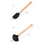 JunbosiKitchenware, Wooden Handle, Silicone Kitchenware, 8 Sets, Non-Stick Shovel Spoon Set, Household High Temperature Cooking Shovel,Gray