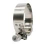 2" T-Bolt Hose Clamp - Working Range 56mm - 64mm for 2" Hose ID, Stainless Steel Bolt, Stainless Steel Band Floating Bridge and Nylon Insert Locknut (56mm - 64mm, 2 pack)