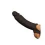 Silicone penile Condom Expander Expands Male Chastity Toys Lengthen Cock Sleeves Dick Socks Reusable Condoms -Black 001