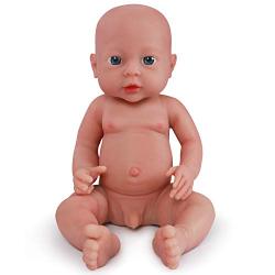 Vollence 16 inch Realistic Lifelike Baby Doll That Look Real,Not Vinyl Material Dolls,Real Full Silicone Reborn Baby Dolls,Soft Handmade Newborn Silicone Baby Doll -Boy