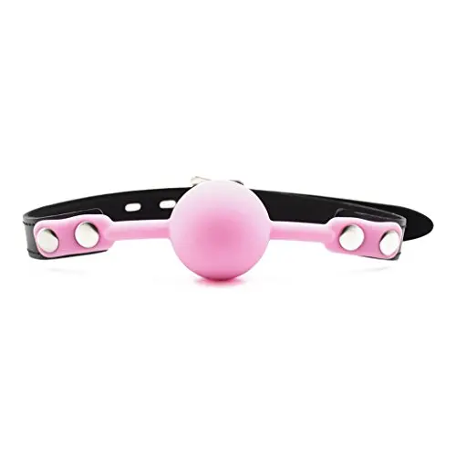 ZhengYa Leather Silicone Mouth Ball Gag Bondage Sex Toy Fetish Restraint Slave Roleplay Gimp 3