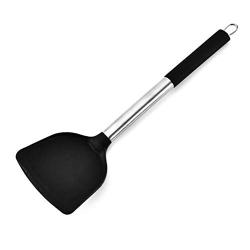 Gwjs Silicone Kitchen Utensils, Non-stick Spatula Silicone Kitchenware Kitchen Gadget Kitchen Tools-black 34.2cm(13.5inch)