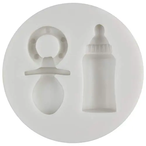 Funshowcase Sugarcraft Baby Feeding Bottle and Pacifier Candy Silicone Mold for Cake Cupcake Decorating, Crafting, Polymer Clay, Resin