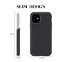 Soke iPhone 11 Case, iPhone 6.1 Inch Case 2019, Shockproof Soft Silicone Case Cover with Premium Microfiber Lining [Full-Body Protection + Precise Cutouts] for iPhone 11 6.1"，Black