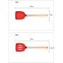 JunbosiKitchenware Silicone Kitchenware 11 Piece Set Wooden Handle Nonstick Cookware Shovel Spoon More Presser Potato Spaghetti Claw,Red