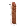Real Feel Moving Massager Sleeve Extension Girth Enhancer Toy for Couple -Liquid Silicone