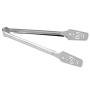 KEN Barbecue Tongs Stainless Steel 12inch Kitchen Tongs BBQ Tongs Utility Tong Cooking Clip Non-Stick mat New Silver