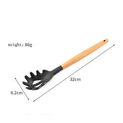 Gwjs Silicone Set Kitchenware, Non-stick Spatula Silicone Spatula Set Kitchen Gadget Kitchen Tools-black B 32cm(12.6inch)