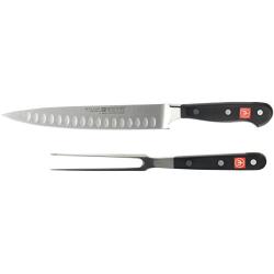 Wusthof 9740-1 CLASSIC Two Piece Carving Set, 2, Black, Stainless Steel