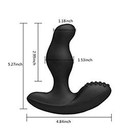 Silicone ?nales Trainer Waterproof But-t Vibration Toy 16 Frequency - Pleasure Toys (Black) Super Cool Enjoyment